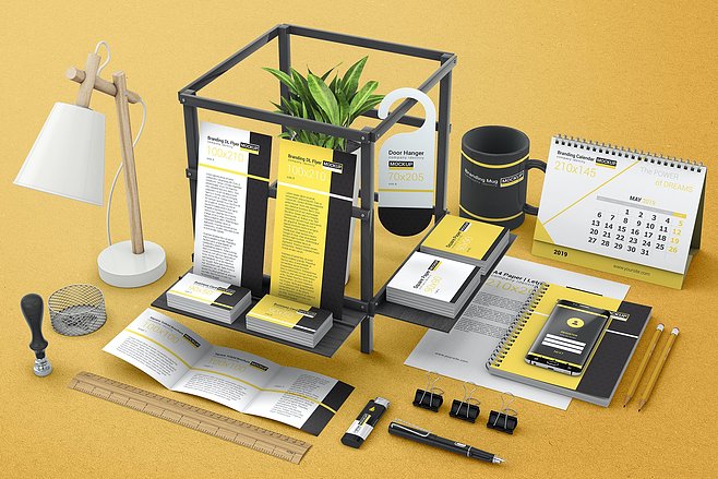 品牌VI設計辦公用品樣機模板 Brand.